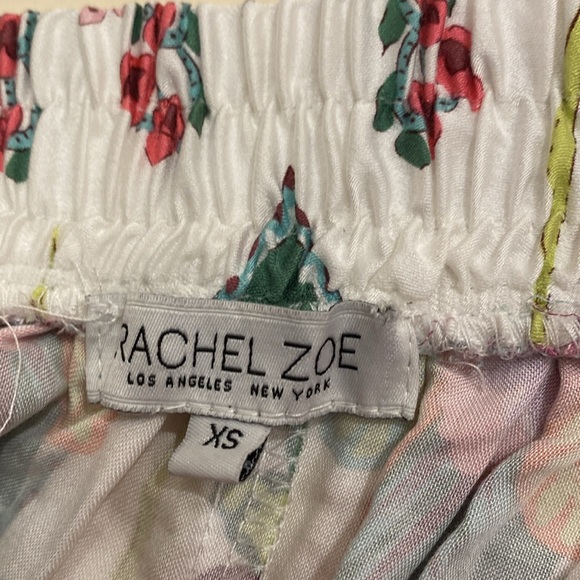 Rachel Zoe Wide Leg Pants.  Bright Pink/Orange/Green/White Flower Pattern.  XS - Picture 9 of 10